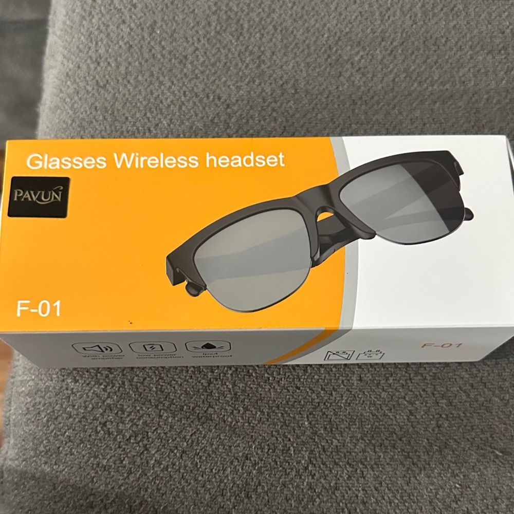 Black Glasses Wireless Headset NWT in the box